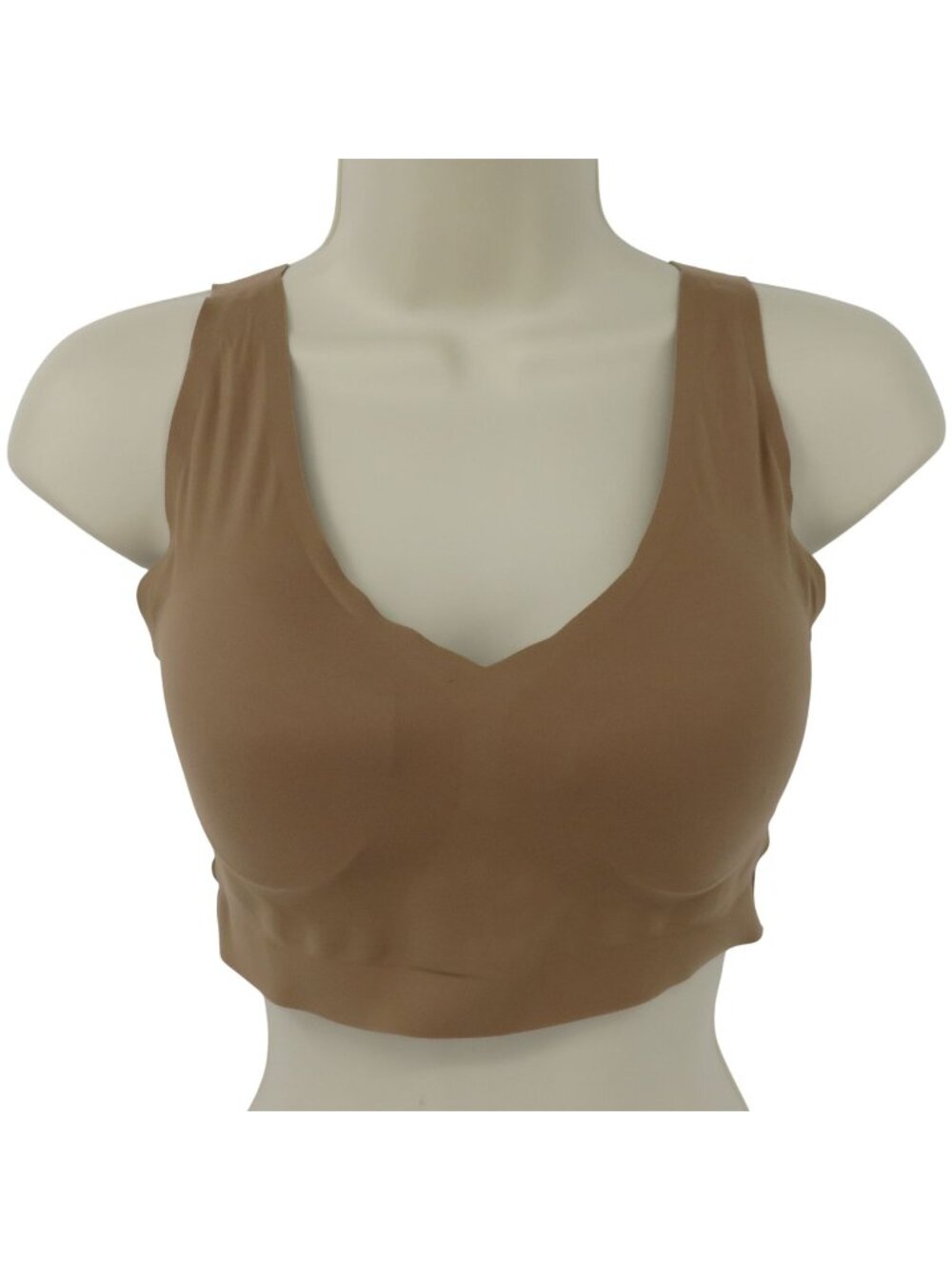 Soma Women Large Enbliss Bralette Bra Solid Tan Brown Wireless Removable Pads